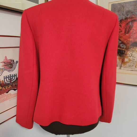 Vintage Pendleton 100% Wool Bolero Red Jacket - Picture 4 of 6